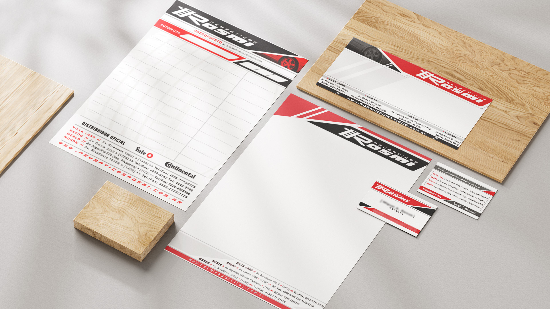 Branding and visual identity design for Rosmi tires