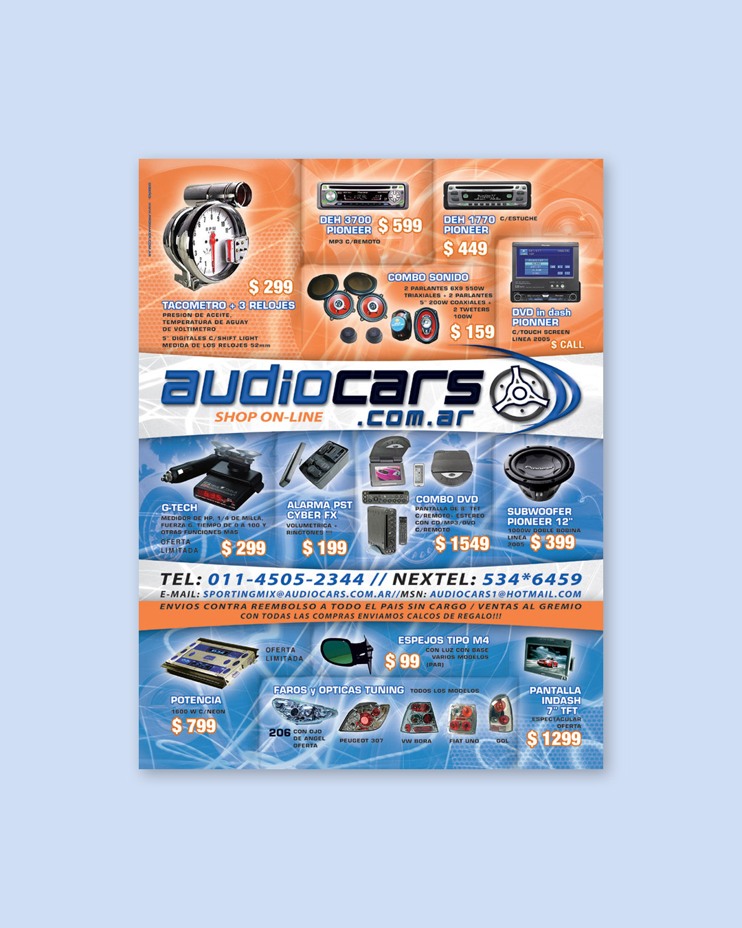 Automotive brand print design for Audiocars