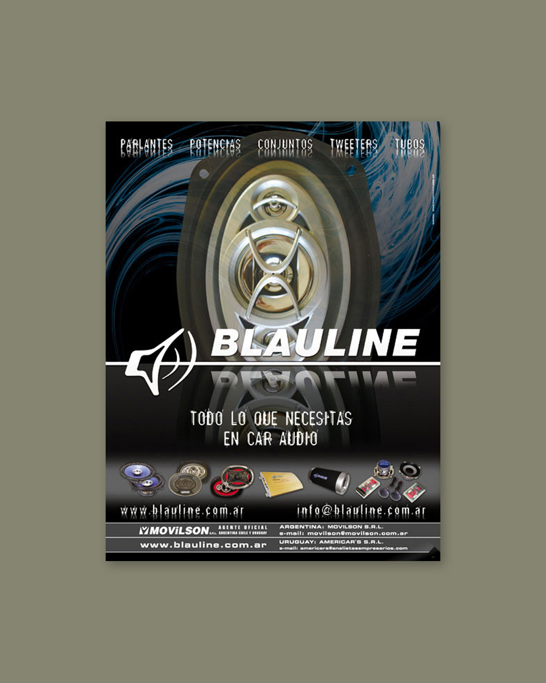 Corporate print design for Blauline brand