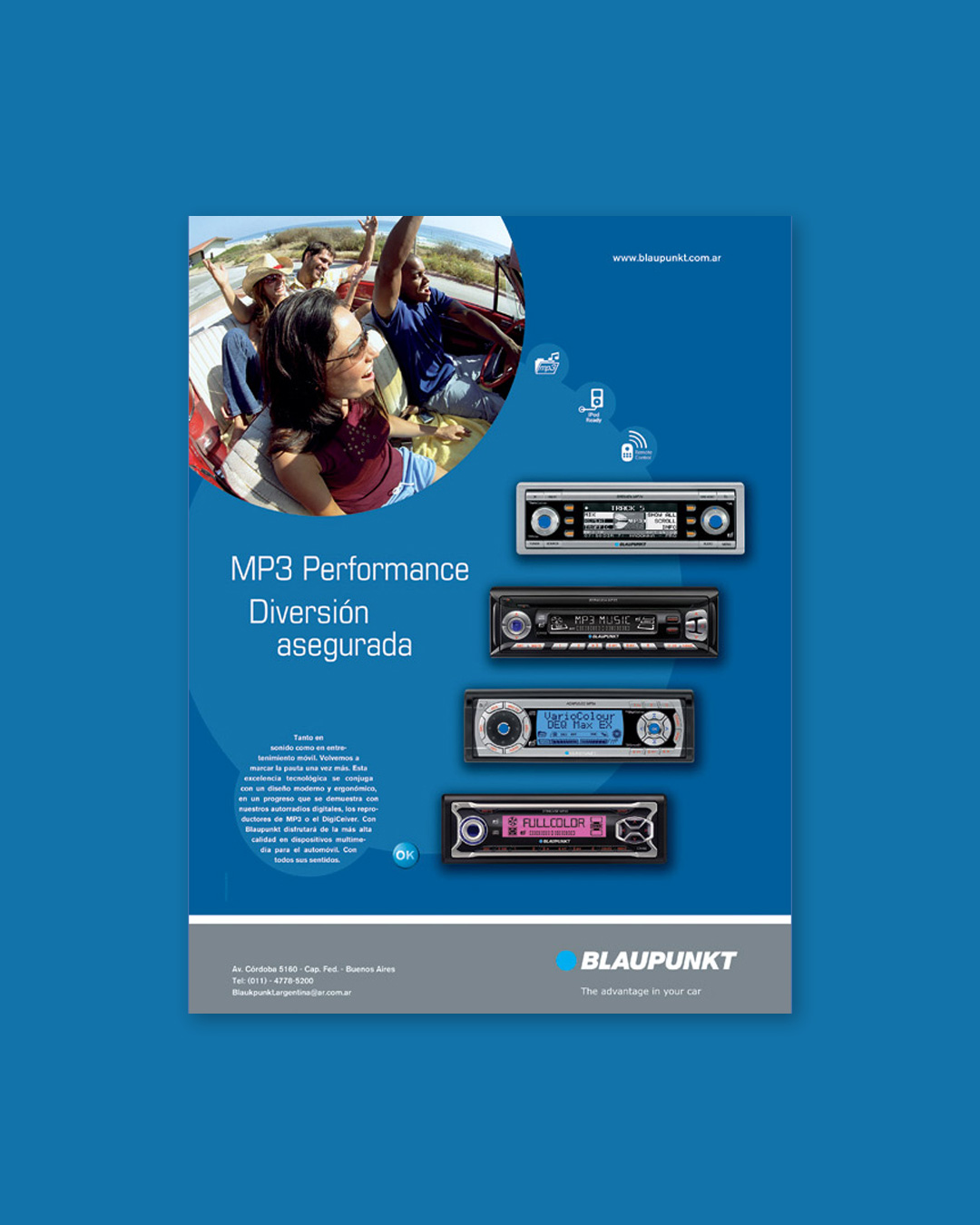 Electronics brand print advertising for Blaupunkt