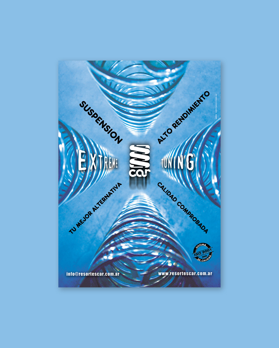 Automotive branding print design for Resortes Car