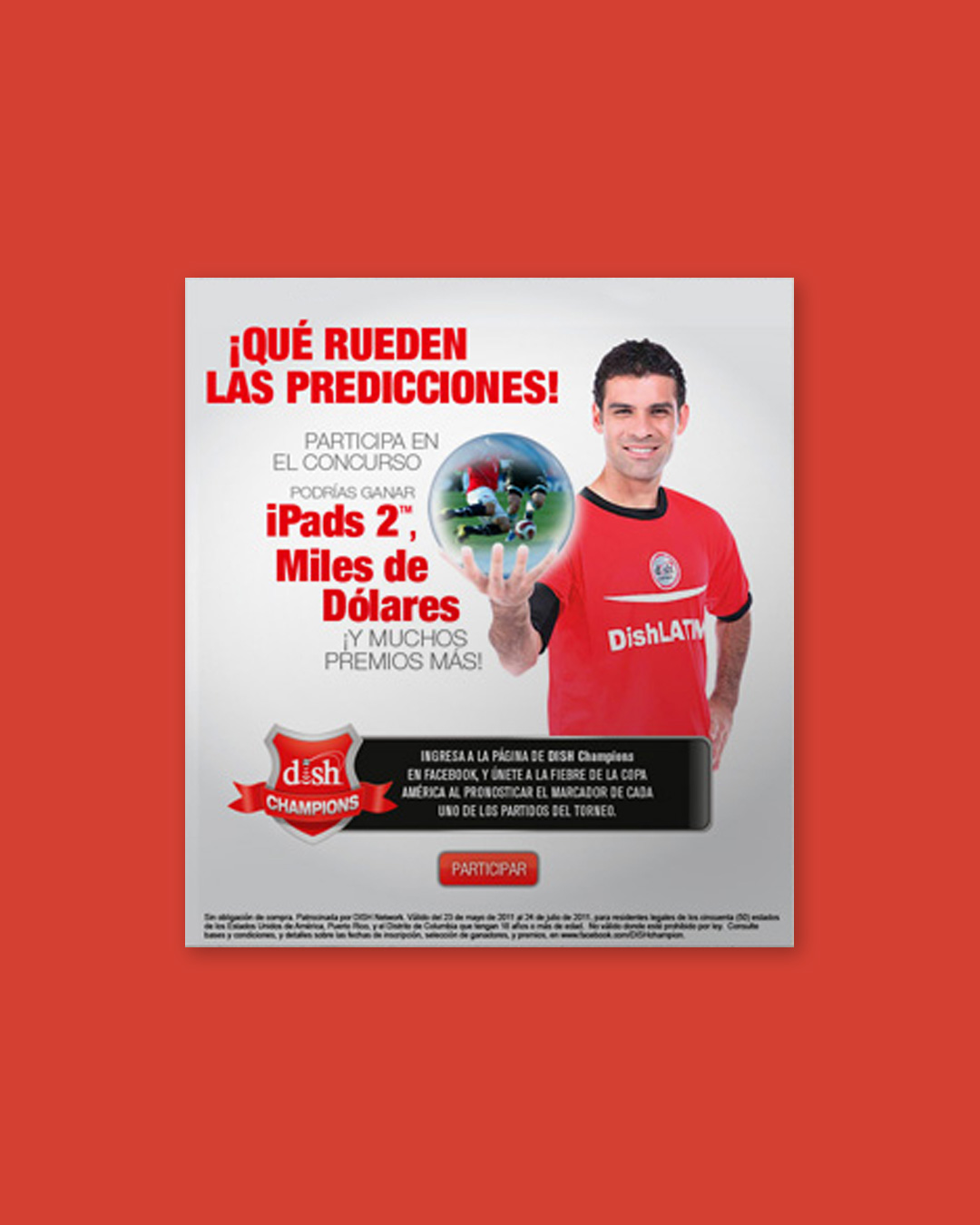 Advertising graphic design for Dish Latino campaign