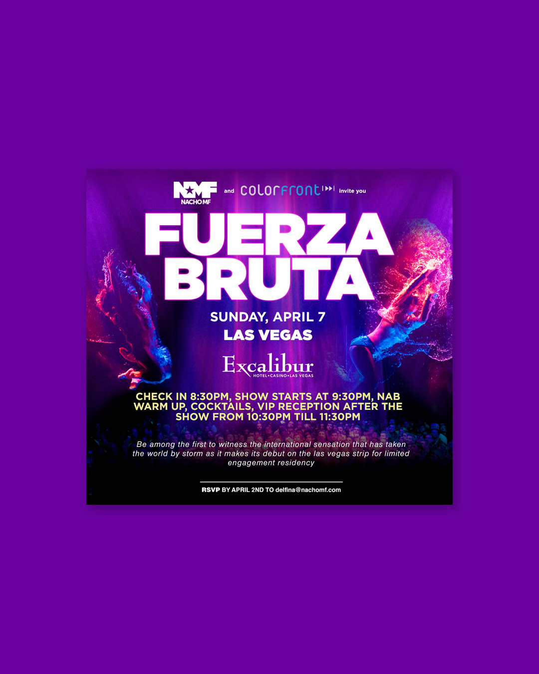 Show poster design for Fuerza Bruta