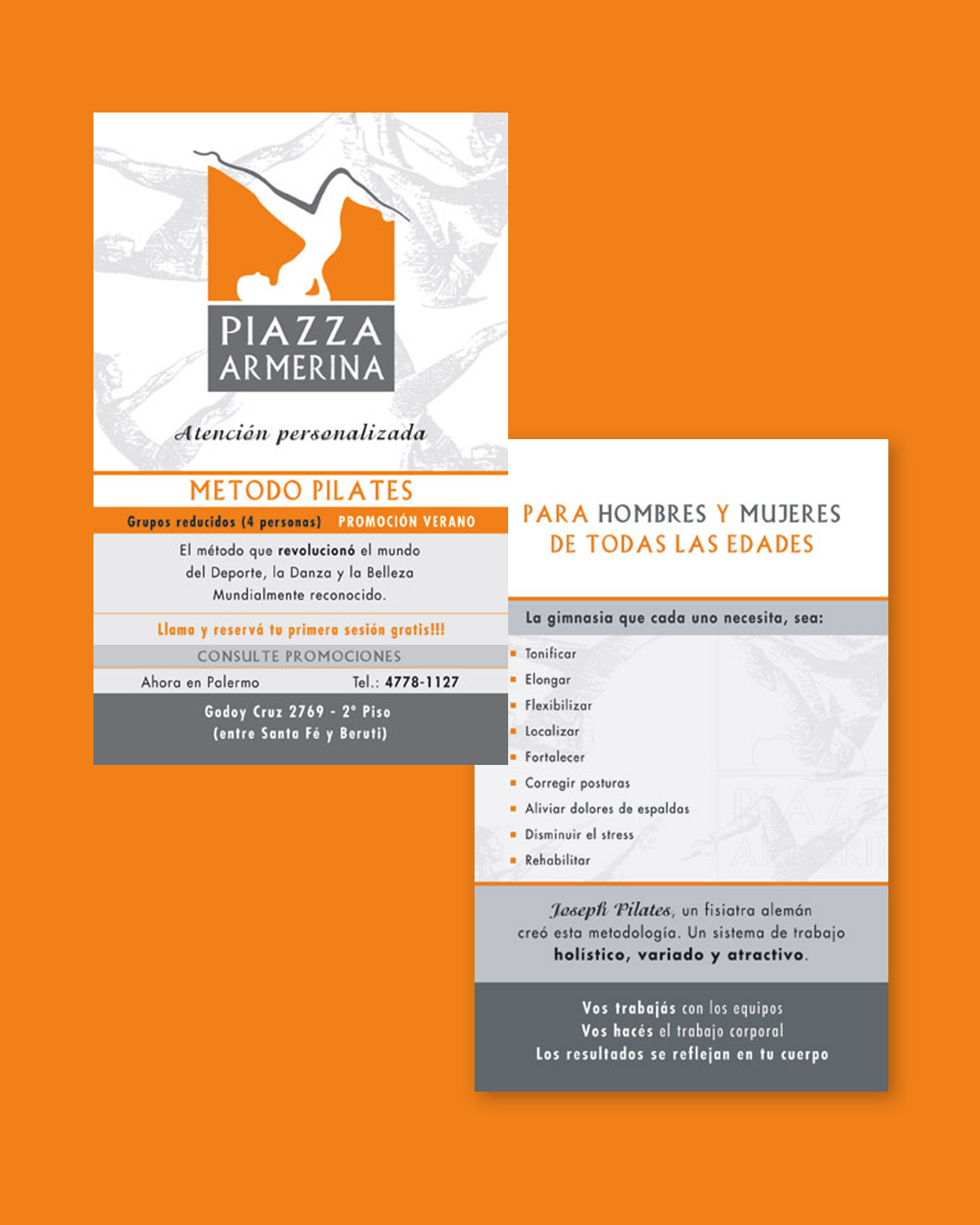 Restaurant branding print design for Piazza Armerina