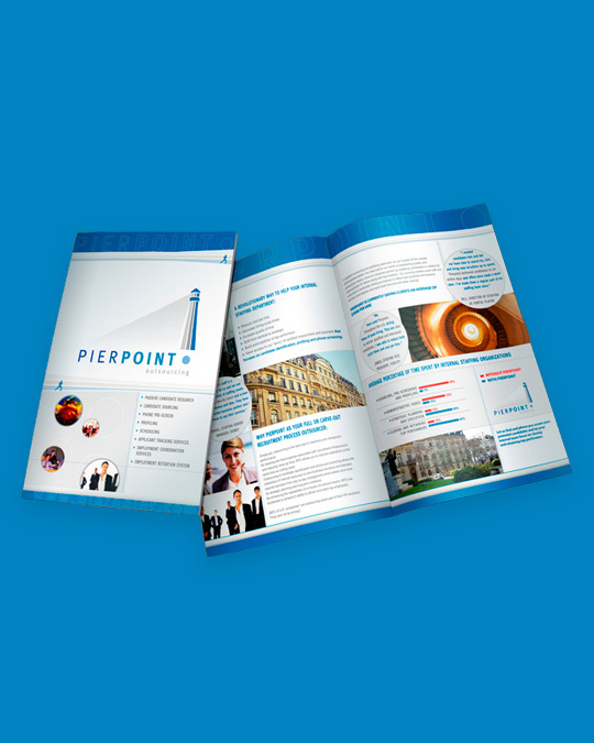 Corporate branding print design for Pierpoint
