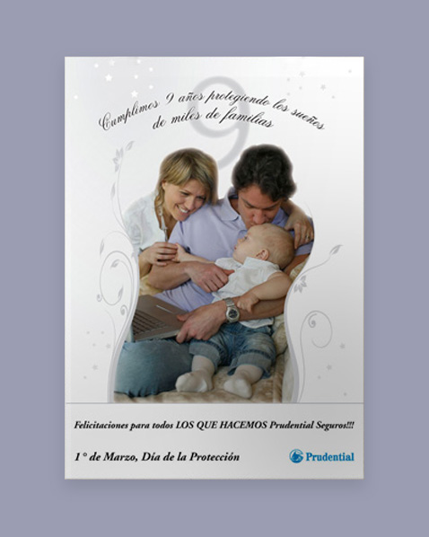 Financial branding print design for Prudential