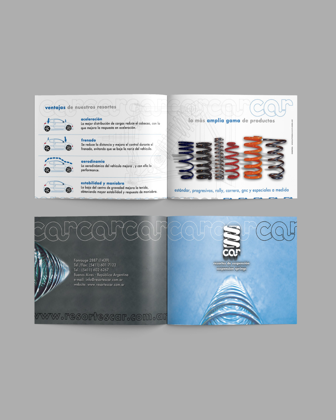 Automotive parts print design for Resortes Car