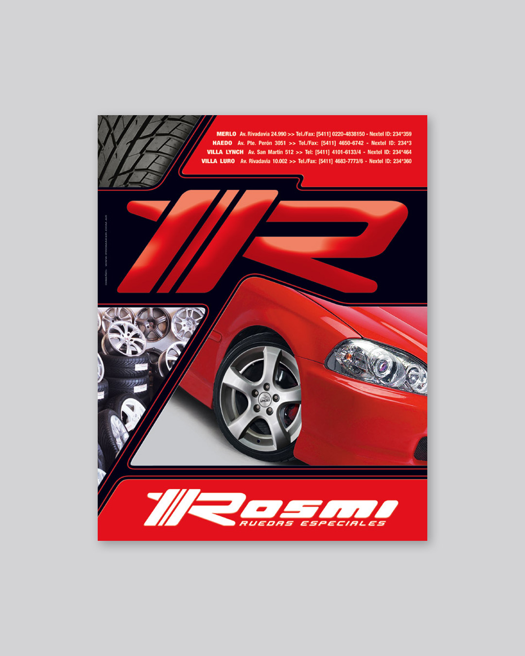 Print advertising design for Rosmi tires