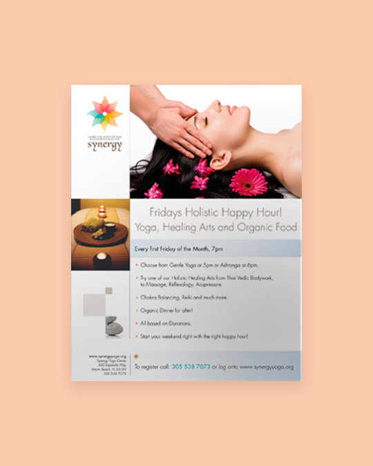 Brand identity print design for Sinergy