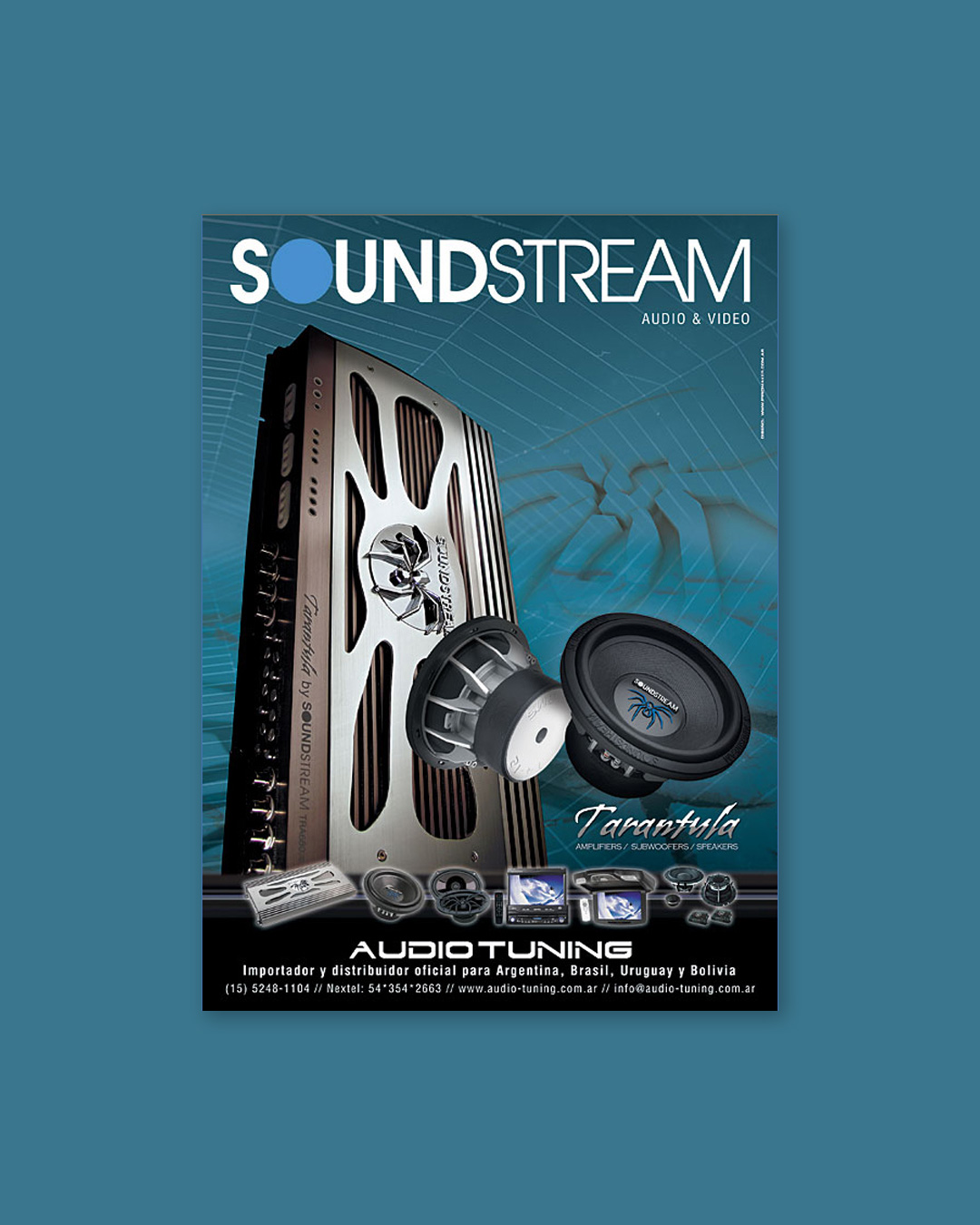 Car audio brand print design for SoundStream