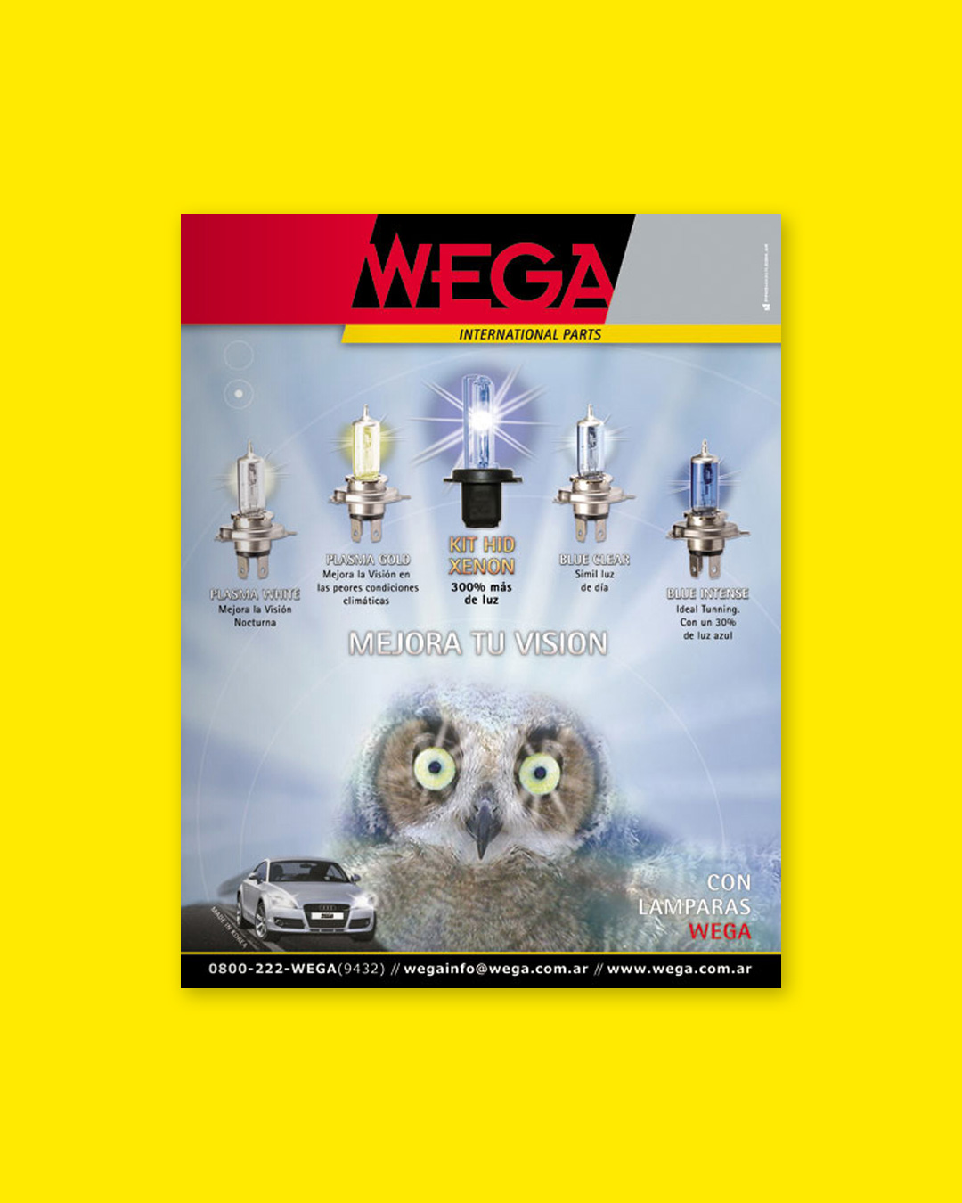 Automotive brand print design for Wega