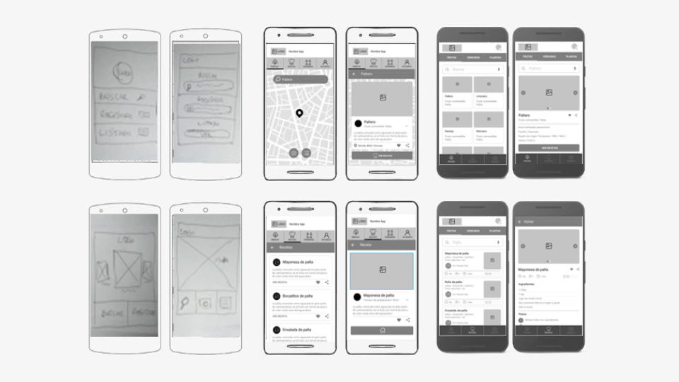 Mobile app interface design concept