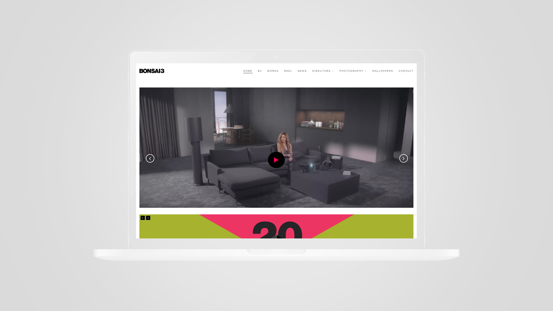 Agency website design for Bonsai3