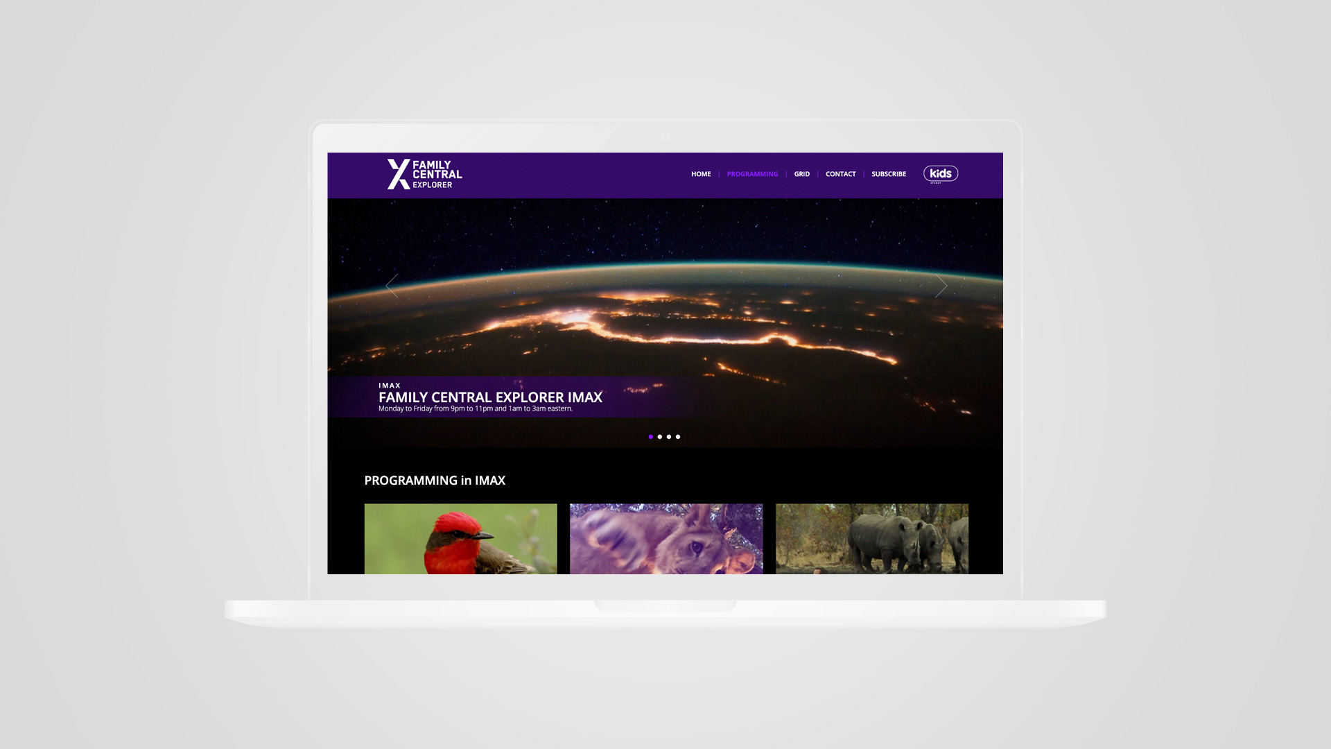 Web platform design for Family Central Explorer